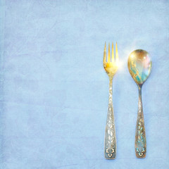 Vintage spoon and fork