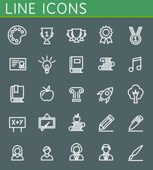 Vector icons set. For web site design and mobile apps.
