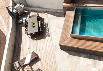 house, swimming pool view