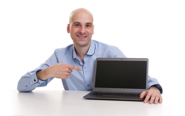 young man with a laptop