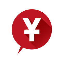 Fototapeta premium Money icon - Chinese yuan sign red
