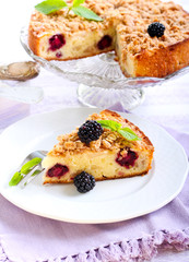 apple and blackberry cake