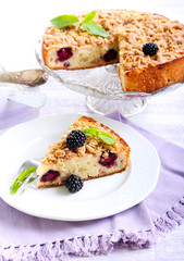 apple and blackberry cake