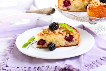 apple and blackberry cake