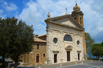 Famous church in Montalcino (Tuscany, Italy)