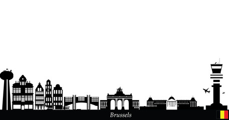 brussels city skyline