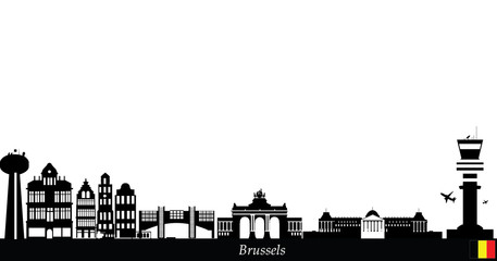 Fototapeta premium brussels city skyline