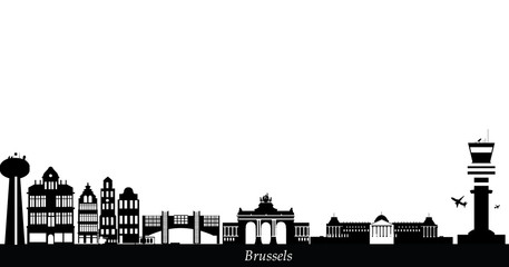 Obraz premium brussels city skyline