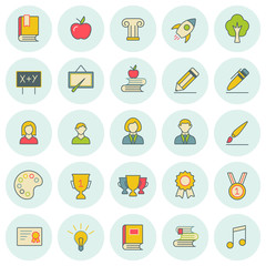 Vector icons set. For web site design and mobile apps.