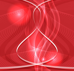 Abstract red waved background
