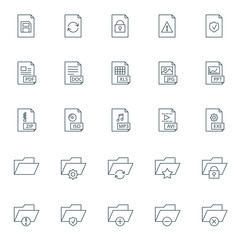 Vector icons set. For web site design and mobile apps.