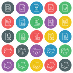 Vector icons set. For web site design and mobile apps.