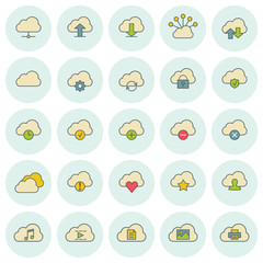 Vector icons set. For web site design and mobile apps.