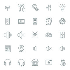 Vector icons set. For web site design and mobile apps.