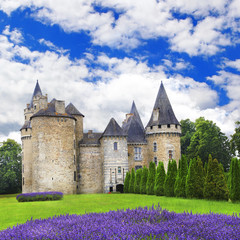 Fototapeta na wymiar impressive medieval castles of France, Dordogne region
