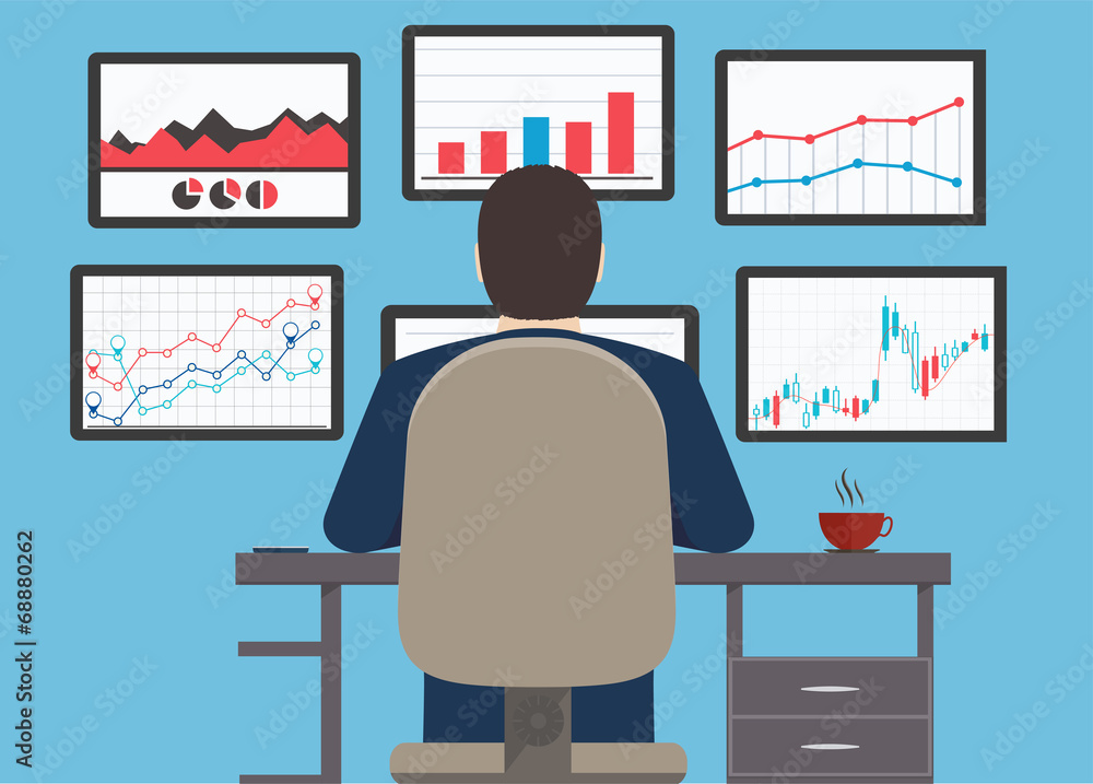 Poster workstation, web analytics information and development website s