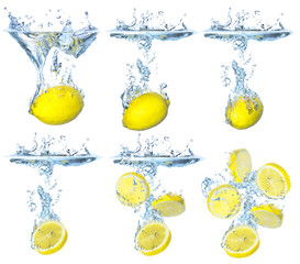 Fototapeta na wymiar Set of lemons. Healthy and tasty food