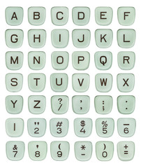 Vintage Green Typewriter Keys