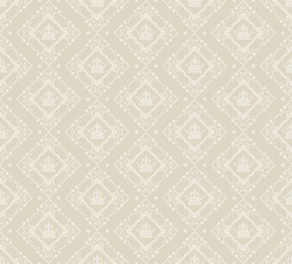 Seamless damask decorative wallpaper