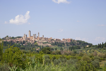 Fototapeta na wymiar Typical Village of San Gimignano