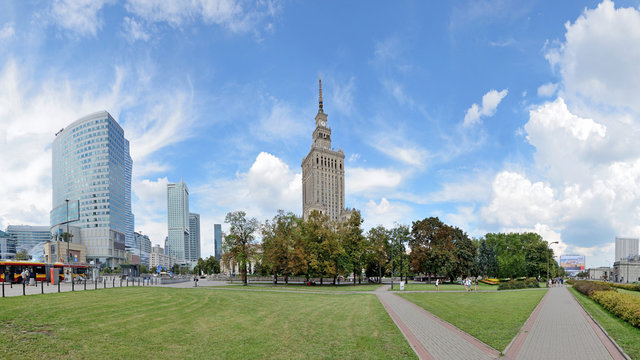 Fototapeta PKiN, Warszawa -Stitched Panorama