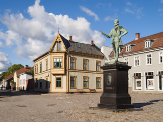 The Old Town in Fredrikstad, Norway - obrazy, fototapety, plakaty