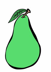 doodle green pear