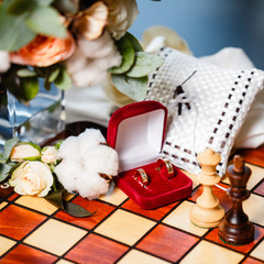 Wedding dress and groom shirt