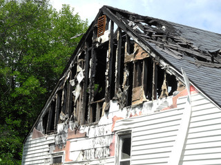 Fire damage house