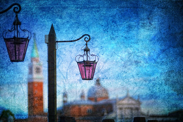 Wenecka latarnia uliczna w stylu retro