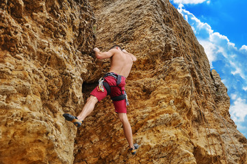 Guy climbing