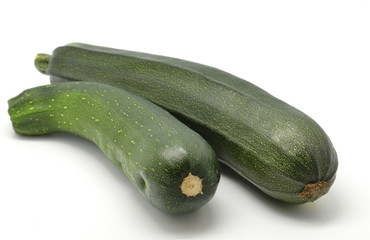 Zucchini isolated in white