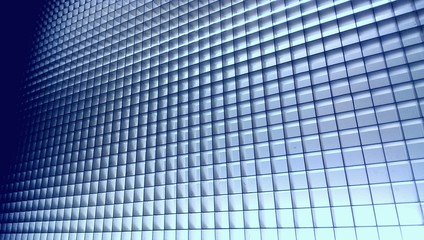 Abstract architecture background, blue square pattern