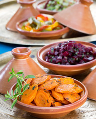 Salades orientiales en Tajine
