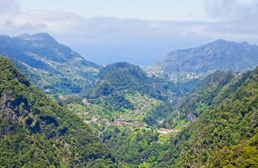 Fototapeta na wymiar Aerial view of mountains on Madeira island