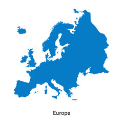 Detailed vector map of Europe - 68887455