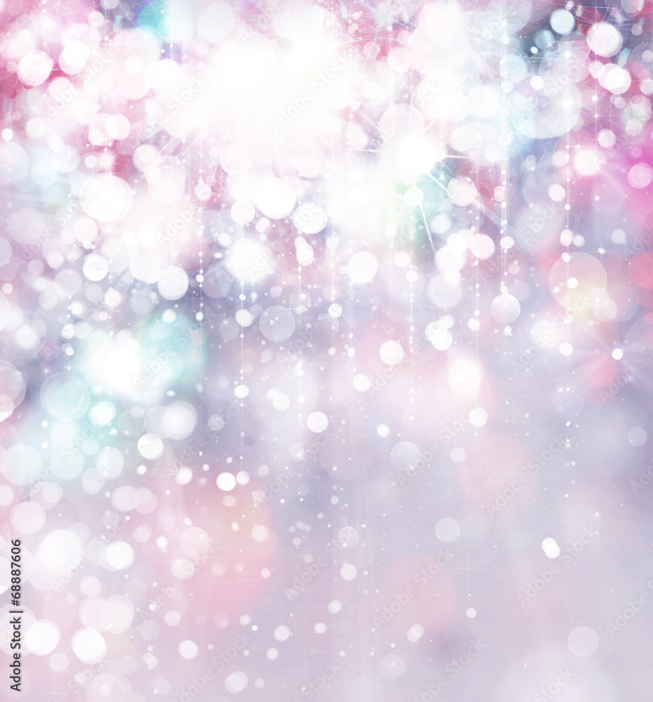 Canvas Prints lights and stars bokeh background.
