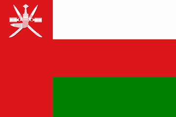 National flag of Sultanate of Oman