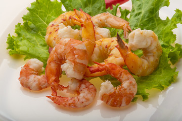 Unshelled king prawn