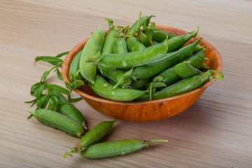 Green fresh peas