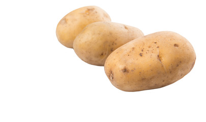 Sweet potato over white background 