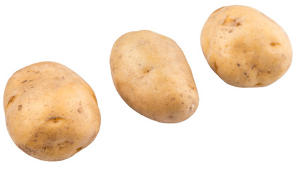 Sweet potato over white background 