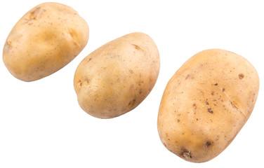 Sweet potato over white background 