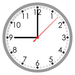 Clock icon on white background