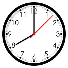 Clock icon on white background
