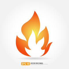 Flame or fire icon can be used as flammable sign