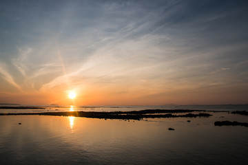 Fototapeta na wymiar Sunset on andaman sea,Thailand