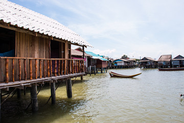 Fisherman house on sea