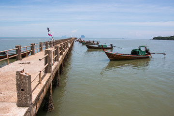 Fototapeta na wymiar Fishing boat on sea,Nature background