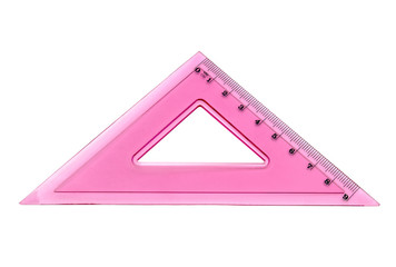 triangle ruler isolated on white background